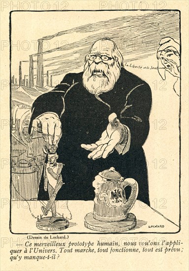 Dessin humoristique paru dans La Baïonnette n°35 du 2 mars 1916