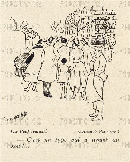 Dessin humoristique paru dans La Baïonnette n°36 du 9 mars 1916