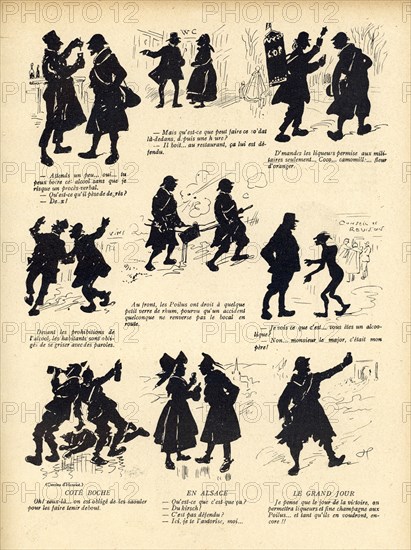 Drawing on published in La Baïonnette in 1916