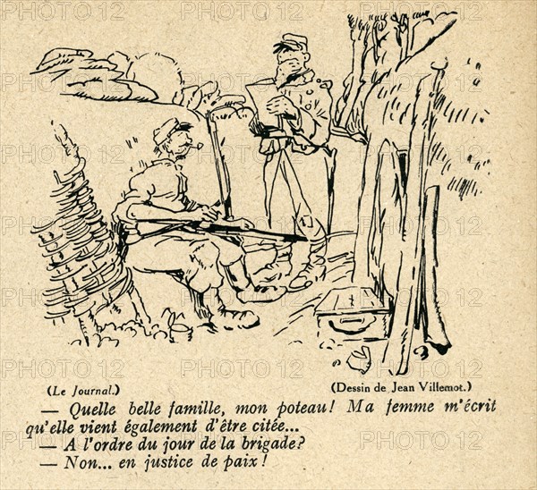 Drawing on published in La Baïonnette in 1916