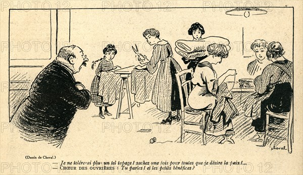 Drawing on published in La Baïonnette in 1916