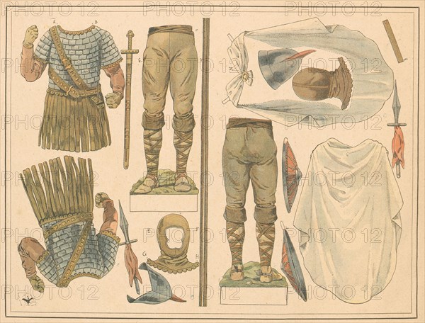 French warrior's uniform from the time of Charlemagne.