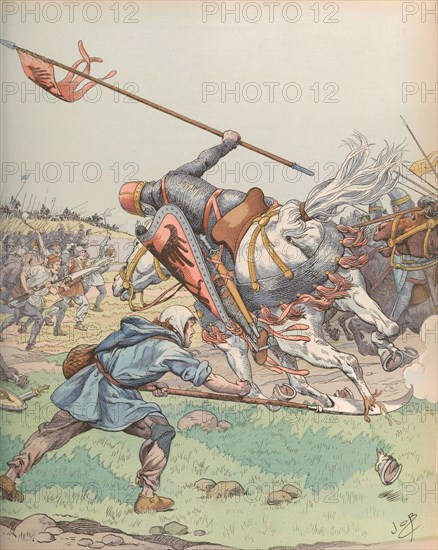 La bataille de Bouvines en 1214