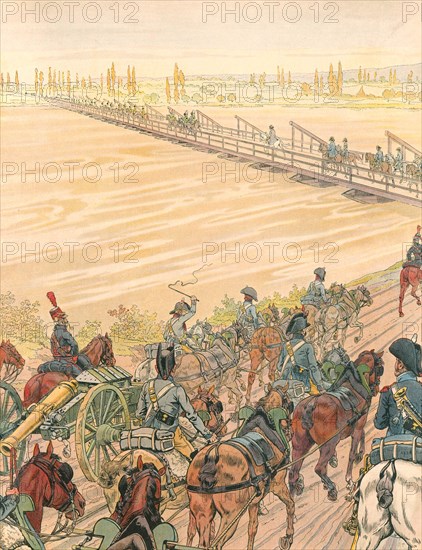 Napoleon I crossing the Rhine at Kehl, 1805