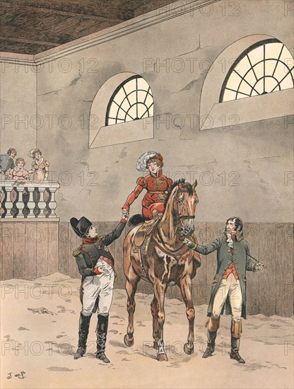 L'impératrice Marie-Louise lors d'une leçon d'équitation, 1810