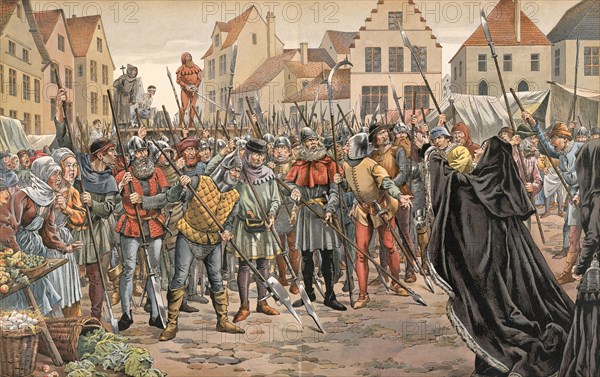 Mary of Burgundy defending her ministers, 1477