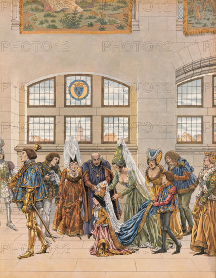 Margaret of Austria is presented to the Dauphin Charles, 1483