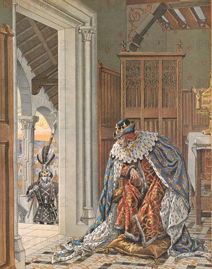 Louis XI watching death approach
