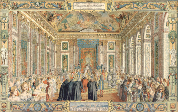 Le doge de Gênes reçu à Versailles par Louis XIV