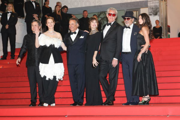 Paul Soriano, Rosemarie DeWitt, Andy Garcia, Vicky Krieps (in Bottega Veneta), Danny Huston, Jai Stefan et Sofia Stefan attending the red carpet for the film 'Diamond' during the 79th Cannes Film Festival at the Palais des Festivals on May 19, 2026 in Cannes, France.