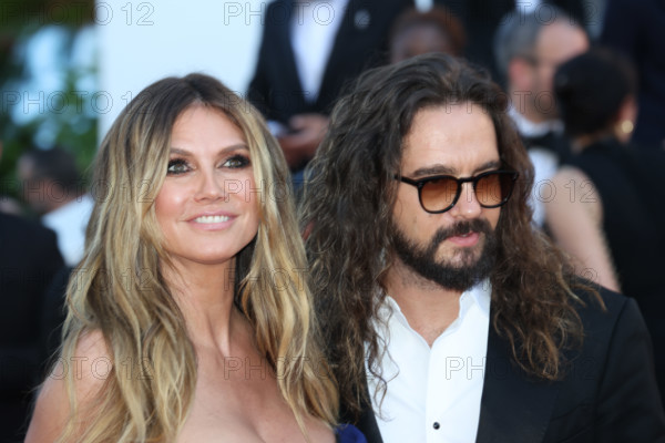 Heidi Klum and Tom Kaulitz attend the "La Bataille De Gaulle: L'Âge De Fer" (De Gaulle: Tilting Iron) screening during the 79th annual Cannes Film Festival at Palais des Festivals on May 20, 2026 in Cannes, France.