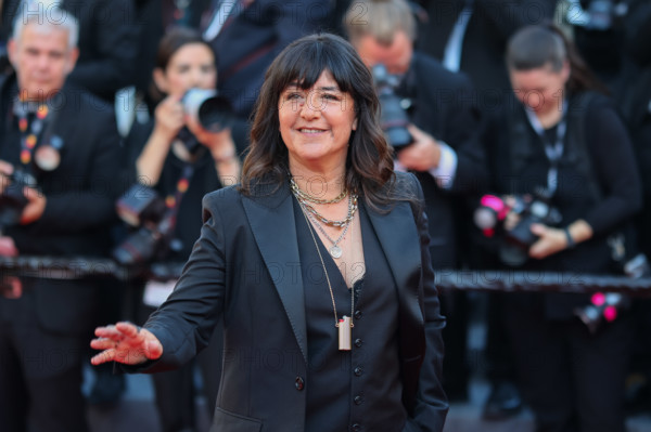Romane Bohringer  attends the "Histoires De La Nuit" (The Birthday Party) screening during the 79th annual Cannes Film Festival at Palais des Festivals on May 22, 2026 in Cannes, France.