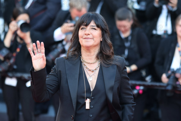 Romane Bohringer  attends the "Histoires De La Nuit" (The Birthday Party) screening during the 79th annual Cannes Film Festival at Palais des Festivals on May 22, 2026 in Cannes, France.