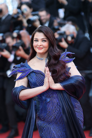Indian actress and model Aishwarya Rai Bachchan (in Amit Aggarwal) at Histoires De La Nuit (The Birthday Party) Red Carpet during Cannes Film Festival 2026 in Cannes (France), May 22nd, 2026