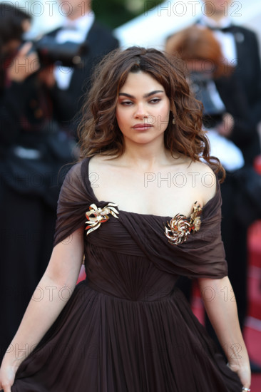 Ariana Greenblatt (in Miu Miu),  attends the "Histoires De La Nuit" (The Birthday Party) screening during the 79th annual Cannes Film Festival at Palais des Festivals on May 22, 2026 in Cannes, France