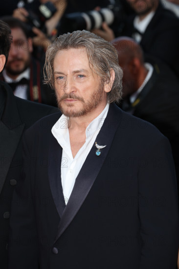 Benoit Magimel attends the "Histoires De La Nuit" (The Birthday Party) screening during the 79th annual Cannes Film Festival at Palais des Festivals on May 22, 2026 in Cannes, France.