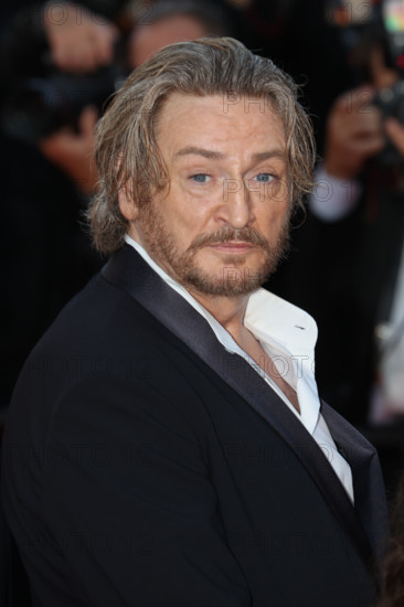 Benoit Magimel attends the "Histoires De La Nuit" (The Birthday Party) screening during the 79th annual Cannes Film Festival at Palais des Festivals on May 22, 2026 in Cannes, France.