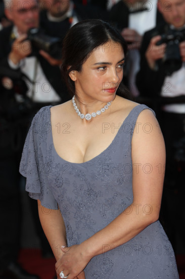 French-Tunisian actress and director Hafsia Herzi (in Dior Haute Couture),  at Histoires De La Nuit (The Birthday Party) Red Carpet during Cannes Film Festival 2026 in Cannes (France), May 22nd, 2026