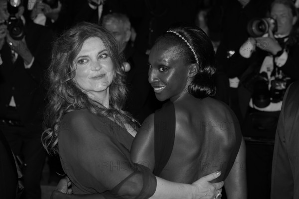 Agnès Jaoui and Eye Haïdara attends the "Histoires De La Nuit" (The Birthday Party) screening during the 79th annual Cannes Film Festival at Palais des Festivals on May 22, 2026 in Cannes, France.