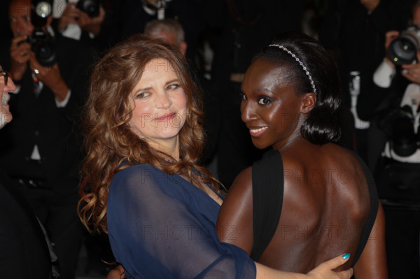 Agnès Jaoui and Eye Haïdara attends the "Histoires De La Nuit" (The Birthday Party) screening during the 79th annual Cannes Film Festival at Palais des Festivals on May 22, 2026 in Cannes, France.