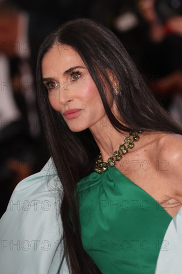 Jury Member Demi Moore (in Balenciaga) attends the closing ceremony of the 79th annual Cannes Film Festival at Palais des Festivals on May 23, 2026 in Cannes, France.