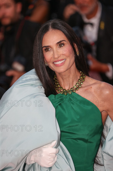 Jury Member Demi Moore (in Balenciaga) attends the closing ceremony of the 79th annual Cannes Film Festival at Palais des Festivals on May 23, 2026 in Cannes, France.