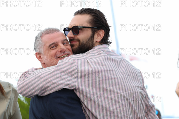 French director Pierre Salvadori and French actor Pio Marmaï at Cannes Film Festival 2026 La Vénus Electrique (The Electric Kiss) Photocall Cannes (France), May 13th, 2026