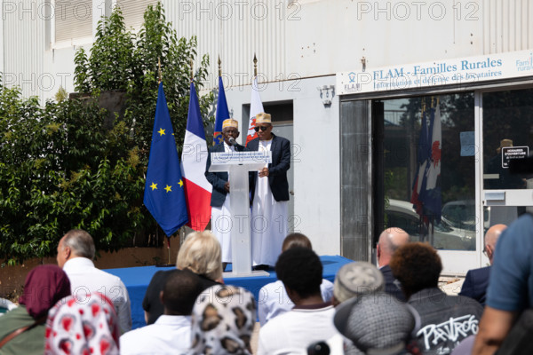 Cérémonie d'hommage aux victimes de l'incendie du quartier des Moulins à Nice (le 18 juillet 2024)