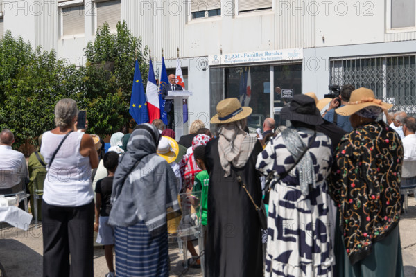 Cérémonie d'hommage aux victimes de l'incendie du quartier des Moulins à Nice (le 18 juillet 2024)