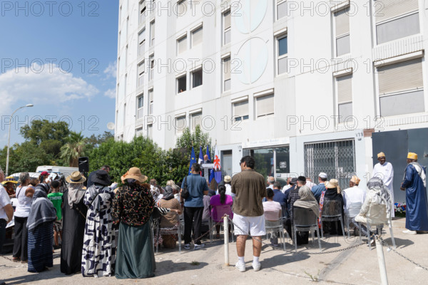 Cérémonie d'hommage aux victimes de l'incendie du quartier des Moulins à Nice (le 18 juillet 2024)