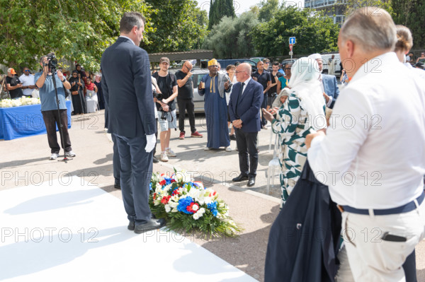 Cérémonie d'hommage aux victimes de l'incendie du quartier des Moulins à Nice (le 18 juillet 2024)