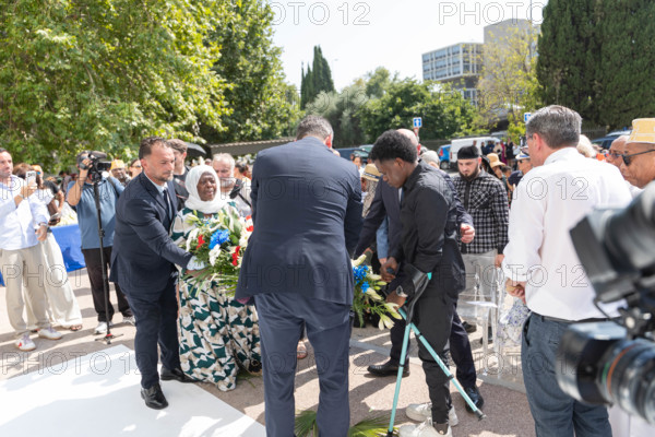 Cérémonie d'hommage aux victimes de l'incendie du quartier des Moulins à Nice (le 18 juillet 2024)