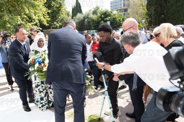 Cérémonie d'hommage aux victimes de l'incendie du quartier des Moulins à Nice (le 18 juillet 2024)