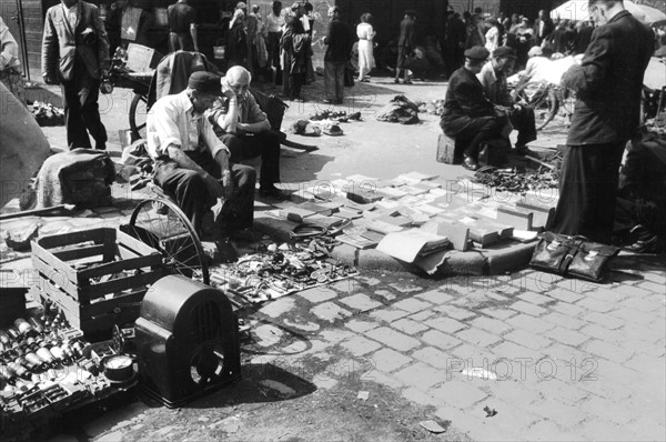 Stettin (now Szczecin), Poland: flea market in the ruins