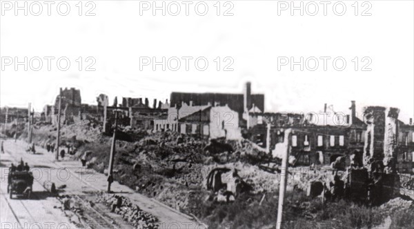 Entrée des forces soviétiques à Minsk (Biélorussie), juillet 1944