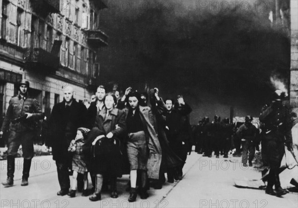 Poles being led away by the Germans, Warsaw, August-October 1944.