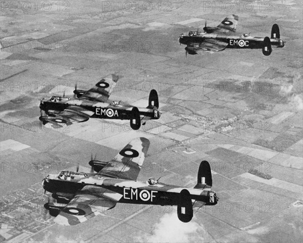 British Avro Lancaster MK.Is heavy bombers, 1944.