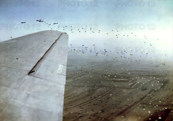 American paratroopers dropped in Normandy, June 6, 1944.