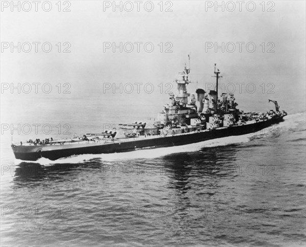 American battleship "Massachusetts", World War II.