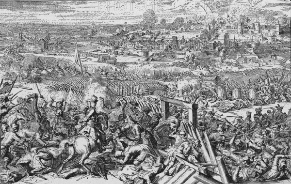 King Charles XII of Sweden at the battle of Narva