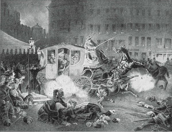 Attentat d'Orsini contre l'Empereur Napoléon III, le 14 janvier 1858
