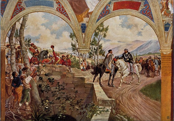Zudican, La rencontre de Garibaldi et du roi Victor Emmanuel II à Cajanello