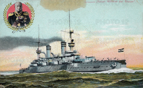 German battleship, ca.1900