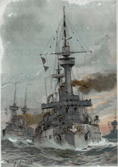 German battleship, ca.1900