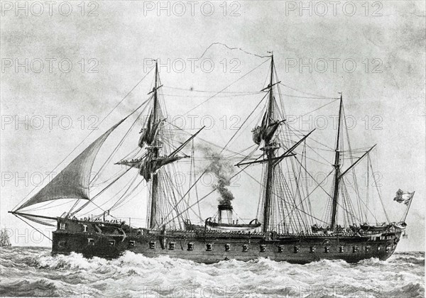 The frigate "La Gloire", built by Dupuy de Lôme: the world's first armor-plated ship