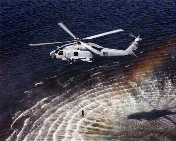 American Sikorksky HS-2 helicopter used for ASM combat, sea patrol and rescue work