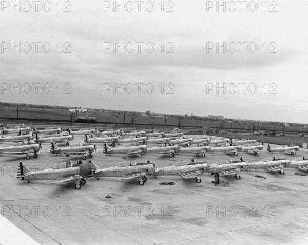 American North American T-6 Texan or Harvard training planes