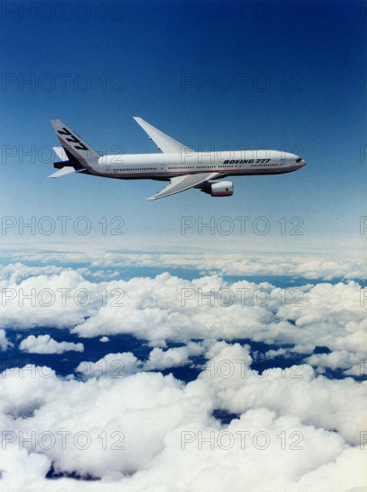 Boeing B-777 long-haul transport plane