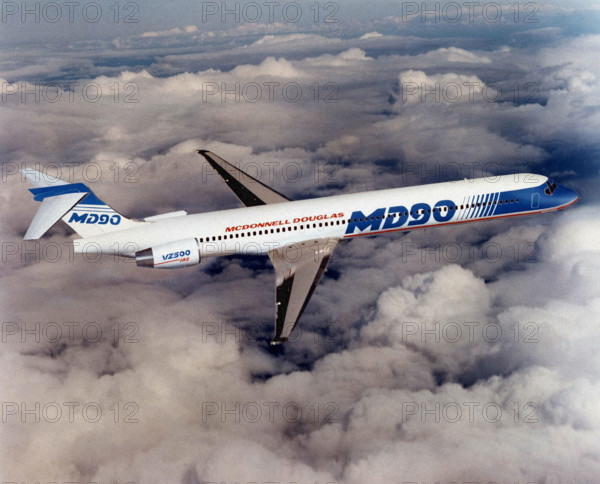 American McDonnell-Douglas MD-90 commercial transport plane