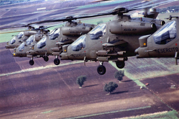 Italian A-129 Mangusta helicopters.